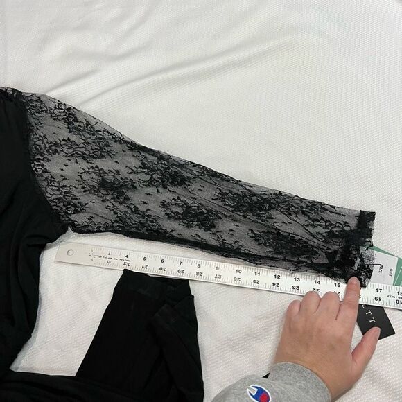 Scarlett Black Lace Long Sleeve Jumpsuit‎ - Picture 7 of 12